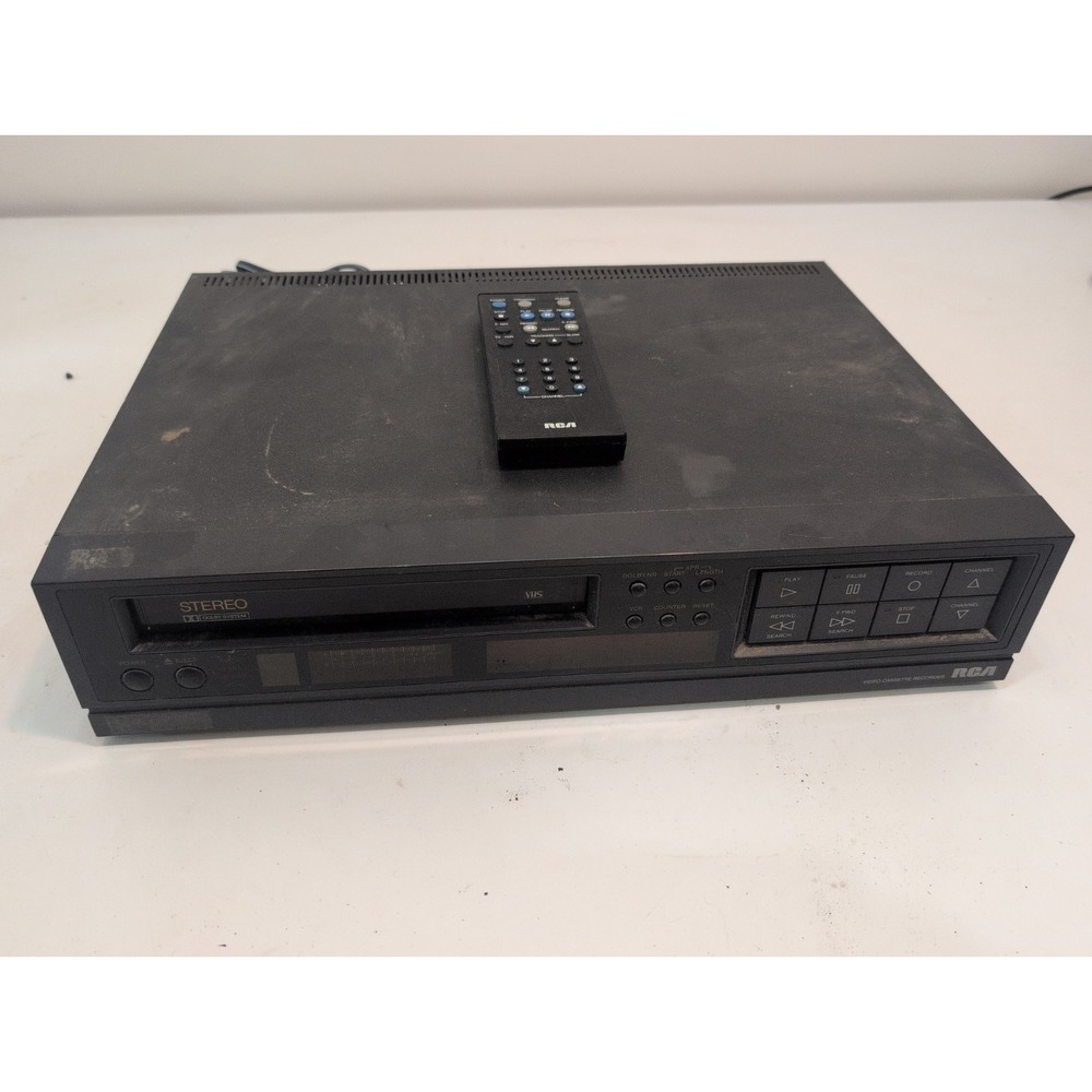 Vintage RCA VCR VHS Player VMT-395 With Remote VTG 80s 90s With Remote